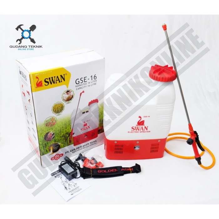 Sprayer Hama Elektrik Kapasitas 16 Liter GSE16 SWAN / Alat Semprot Semprotan Obat Hama Elektrik 16 Liter GSE 16 SWAN