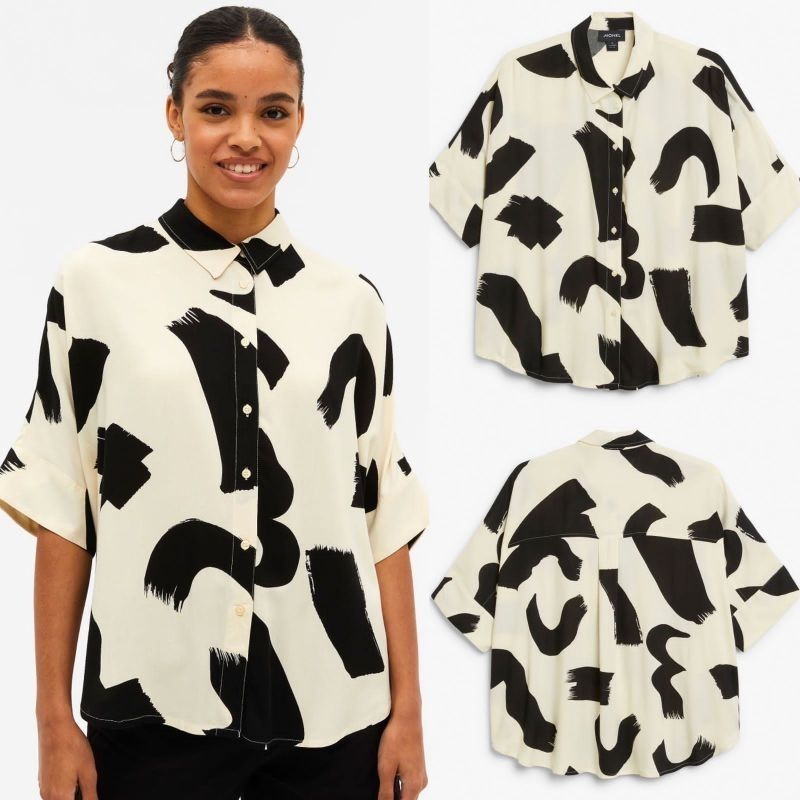 Mnk* printed blouse