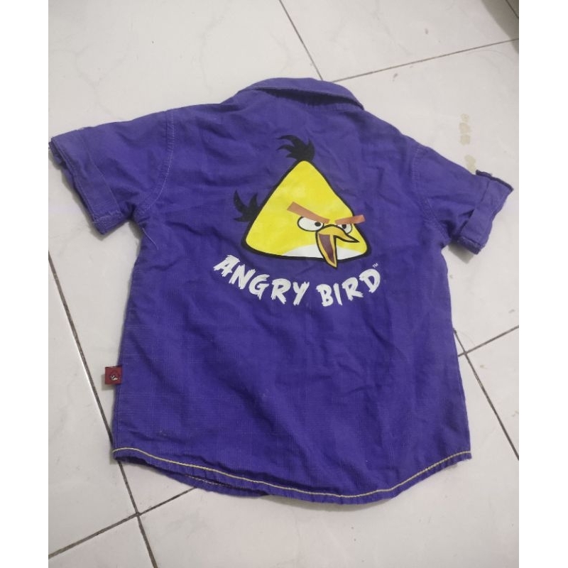 (PRELOVED) Kemeja Lengan Pendek Anak Laki-laki Angry Birds Cool baby