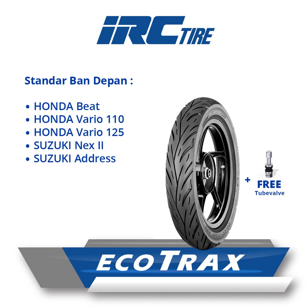 BAN MOTOR IRC ECOTRAX NR96 80/90-14 TUBELESS Honda Beat Vario Mio Suzuki Nex skywave soul scoopy gea