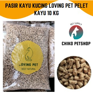 pasir kayu kucing loving pet pelet kayu 10 kg