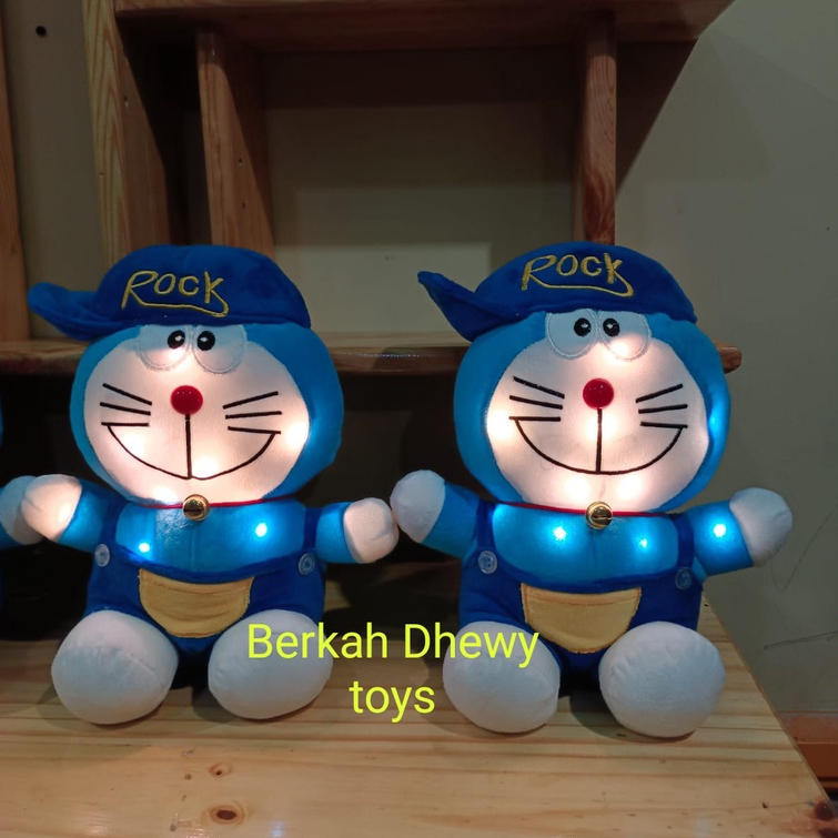 Mainan Mewah Doraemon Lucu 30Cm Boneka Kucing Lucu Anime Kartun Boneka Hewan Lembut Hadiah Ulang Tahun