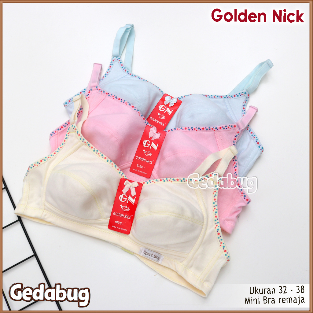 Bra BH Remaja Golden Nick SA 821 | Bra Remaja busa tipis kancing 2 | Gedabug