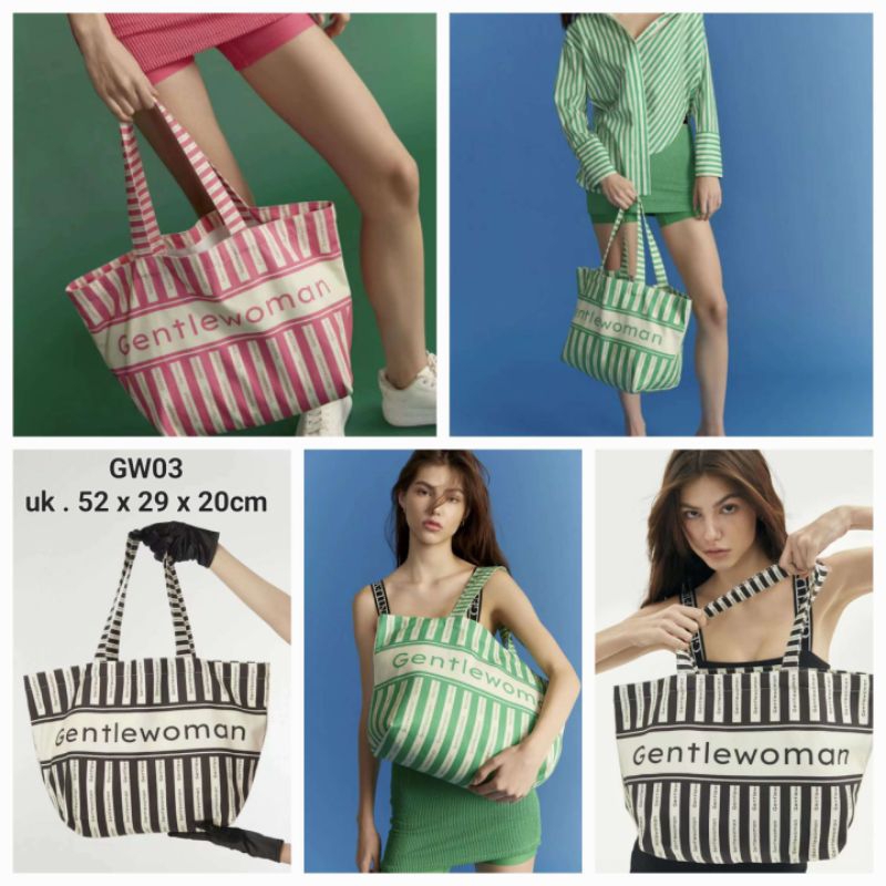 GentleWoman Tote Bag Denim | Tas Tote Jeans Tas Wanita Import* GW02