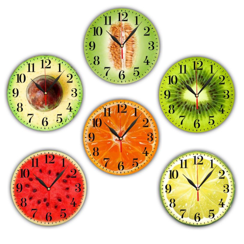 Jam dinding gambar buah buahan
