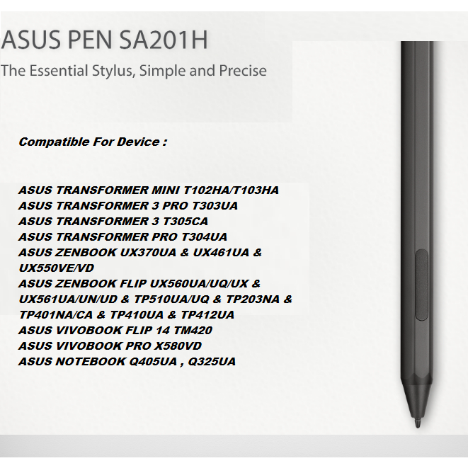 Active Stylus Pen Asus SA201H Original For Zenbook Vivobook Transfomer