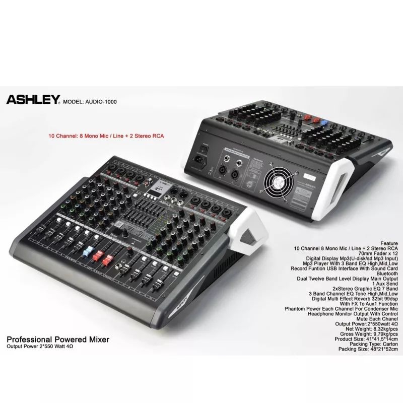 POWER MIXER ASHLEY AUDIO 1000 Original