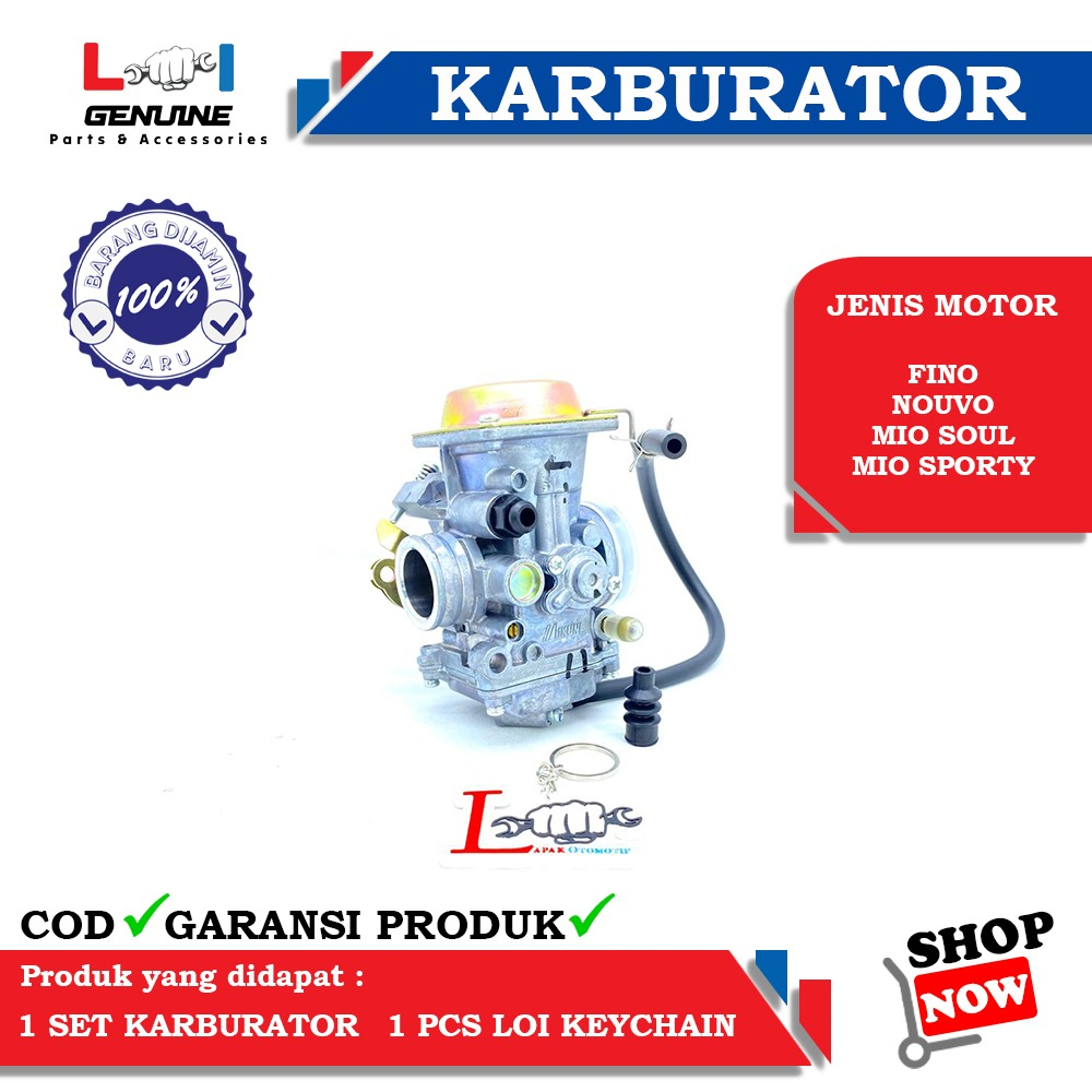 -LOI- KARBURATOR STANDAR 5TL ORIGINAL MIO KARBU, MIO SPORTY, MIO SMILE, MIO SOUL, FINO