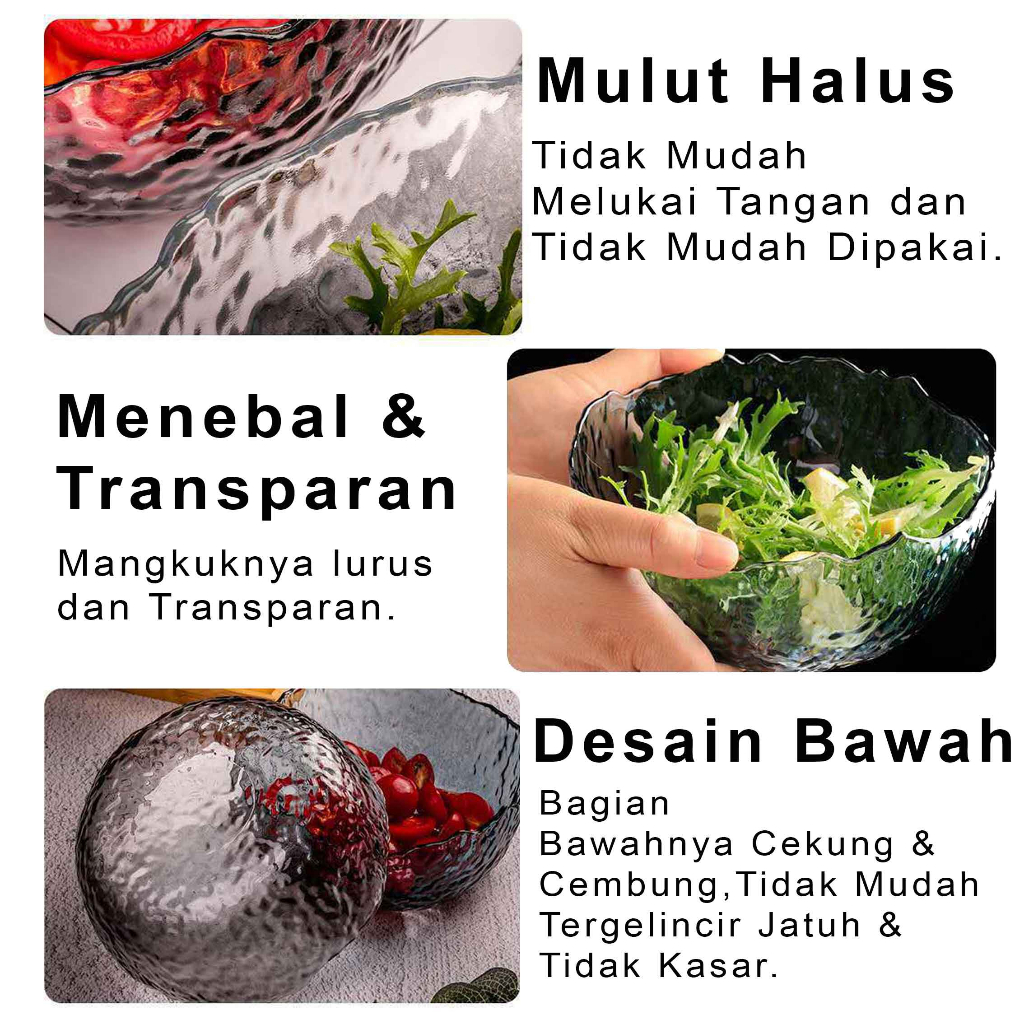 Mangkuk Mata Palu / Mangkuk Kaca / Mangkuk Salad / Mangkuk Sup / Mangkuk Serbaguna