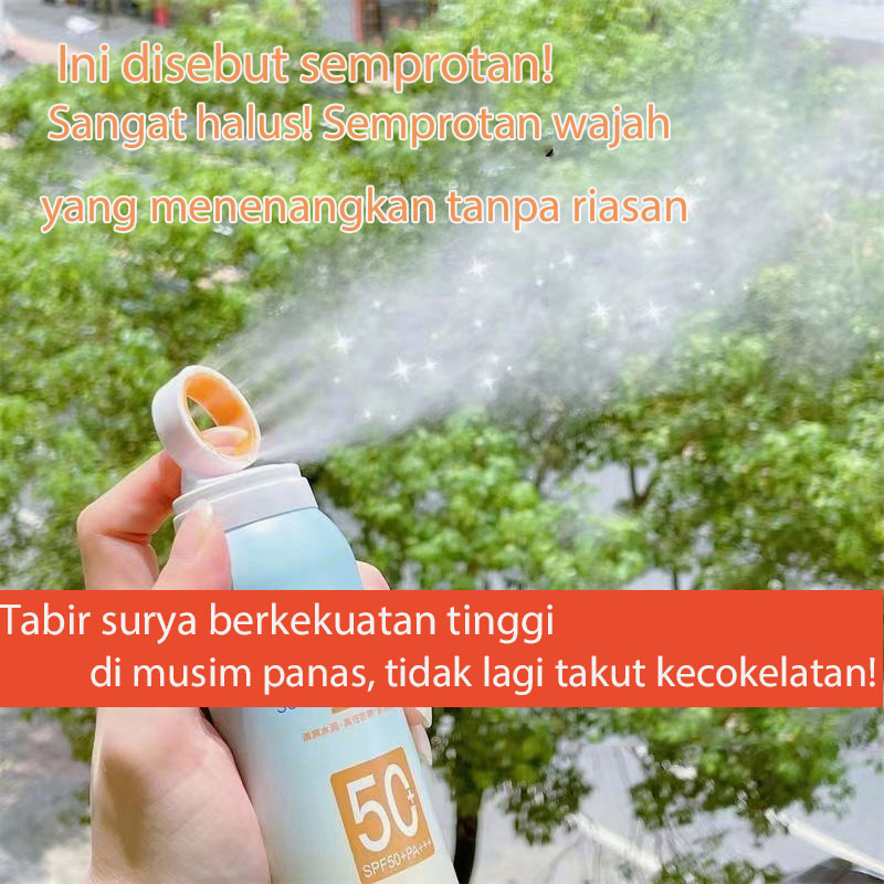 Sunscreen spray Semprotan tabir surya Pemutih tubuh SPF50 PA++++ 150ML ALL DAY LIGHT SUNSCREEN MIST Sunscreen Spray Isolation Face and Body Protection Efektif memblokir UVA UVB Niacinamide Hyaluronic Moisturizing Memutihkan kulit