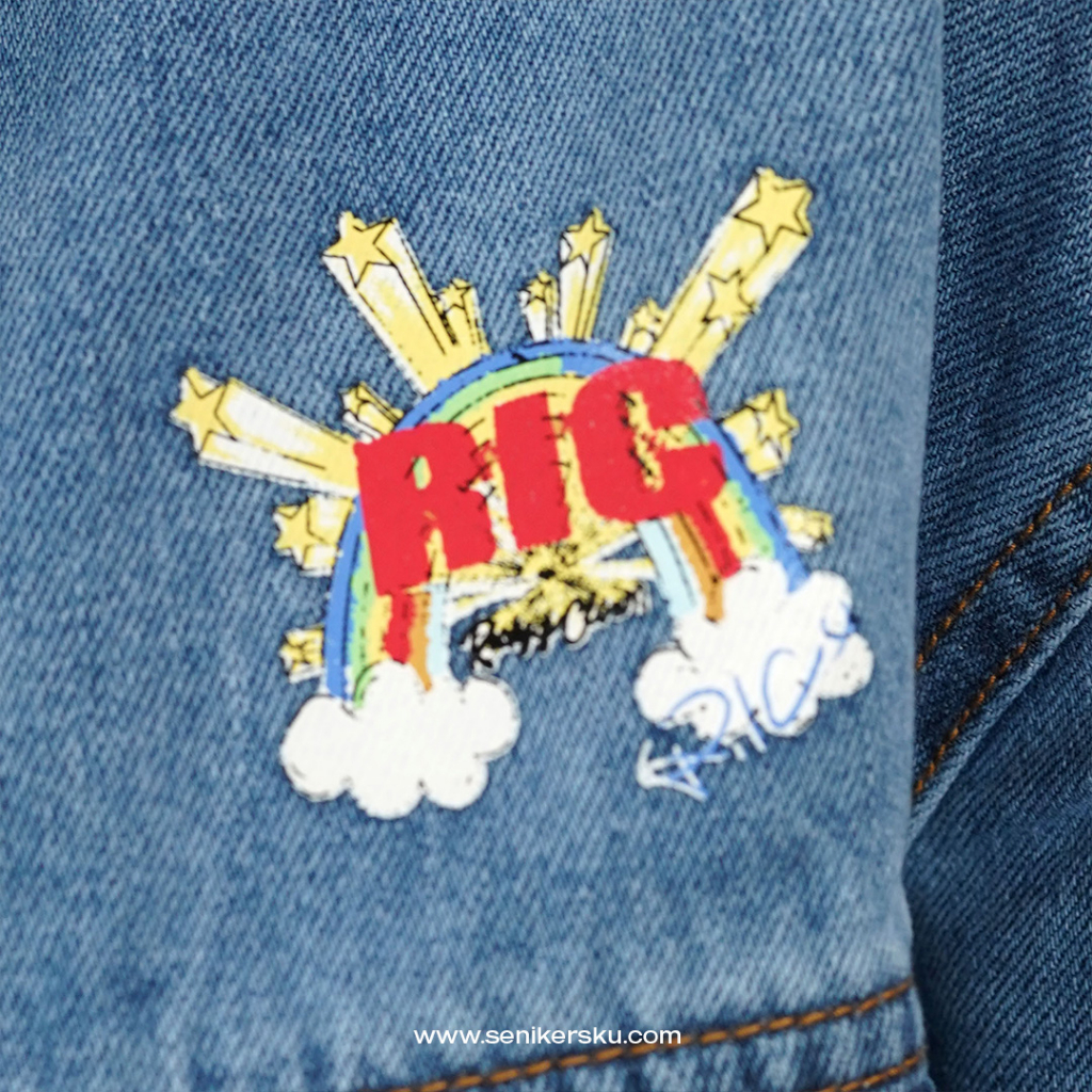 RIC Ricky Is Clown Rainbow Denim Jacket