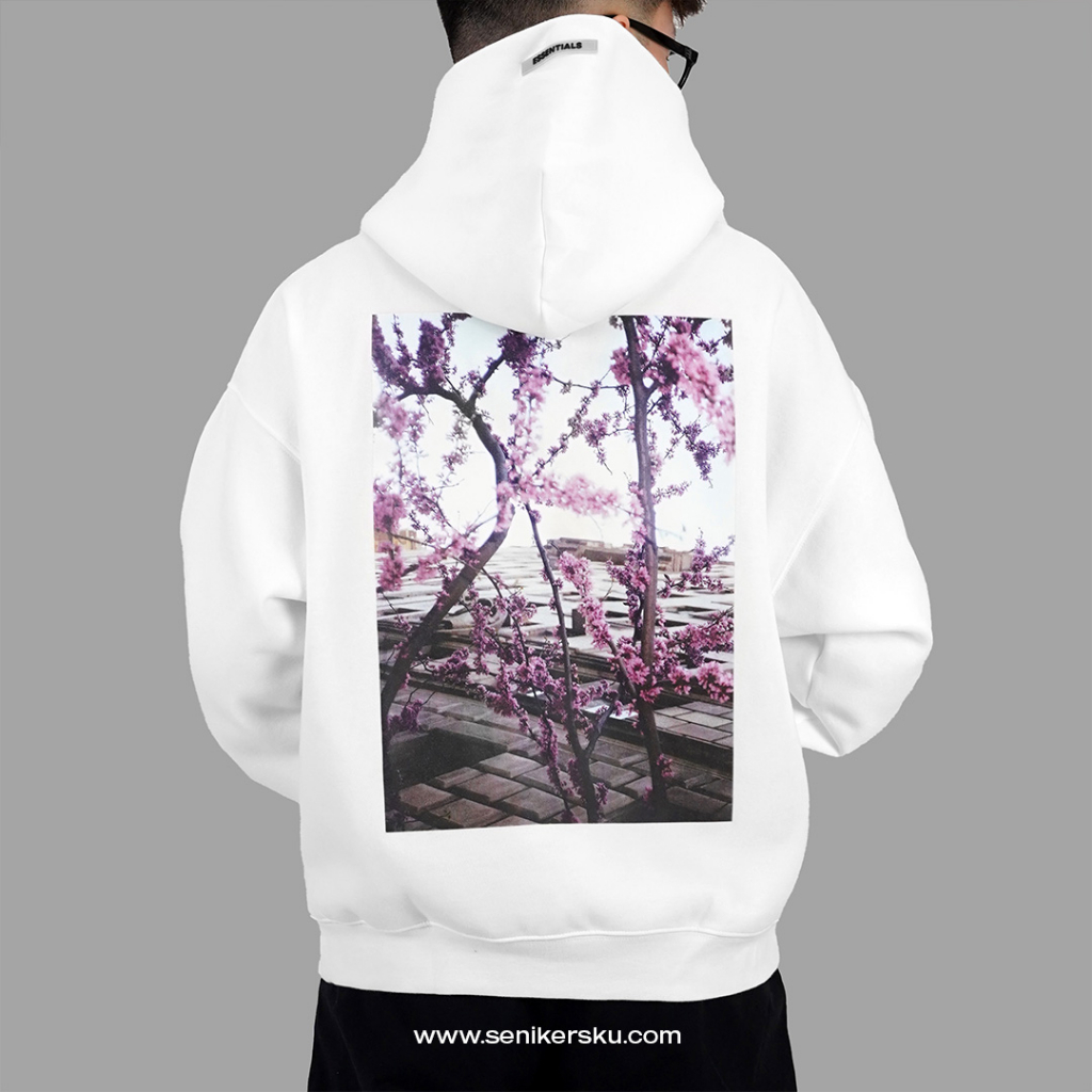 Essentials FOG Floral White Hoodie FW19