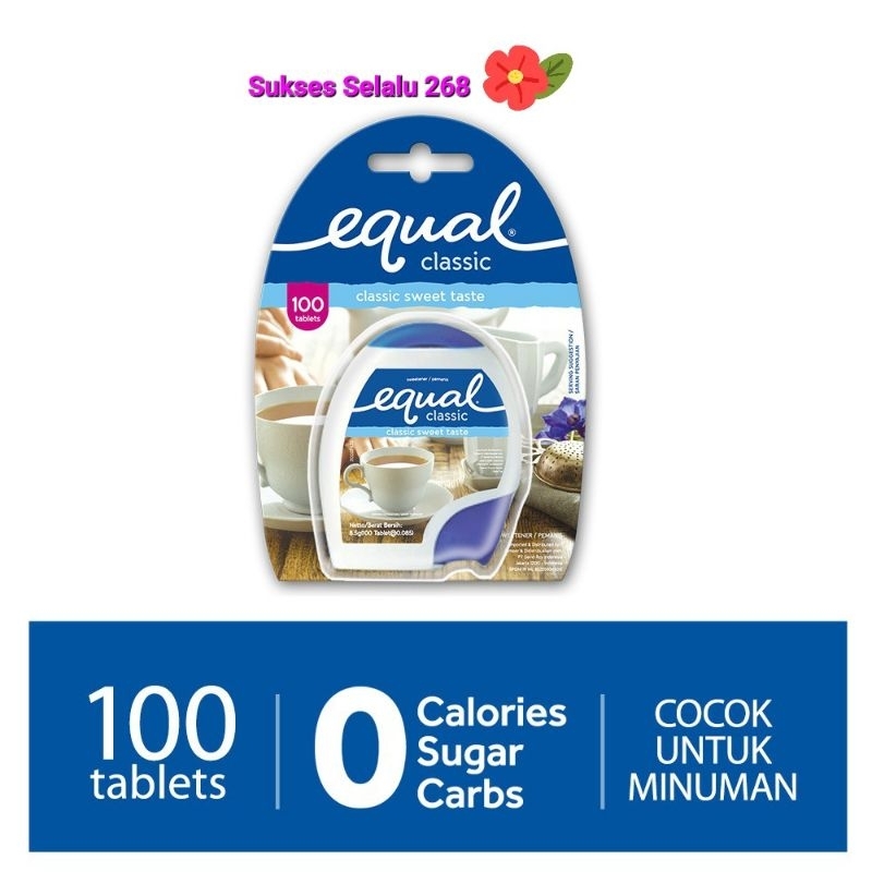 

Equal Classic Pemanis Nol Kalori - 100 tablet - Pengganti Gula