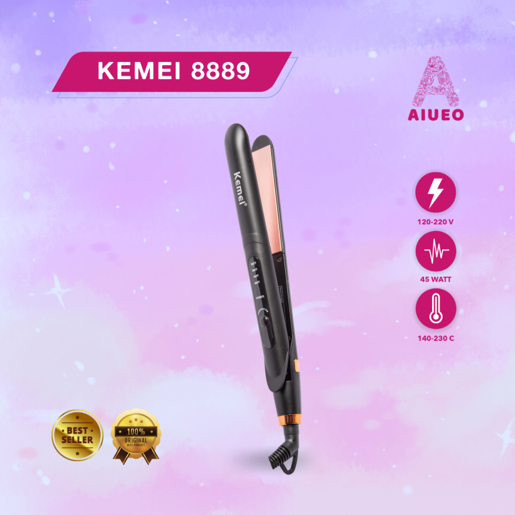 Catokan Kemei Murah 327 / 471 / 8889 / 532 / 531 Keriting dan Smoothing - Hair Straightener Blow and Curly - Alat Catok 2in1 dan 3in1