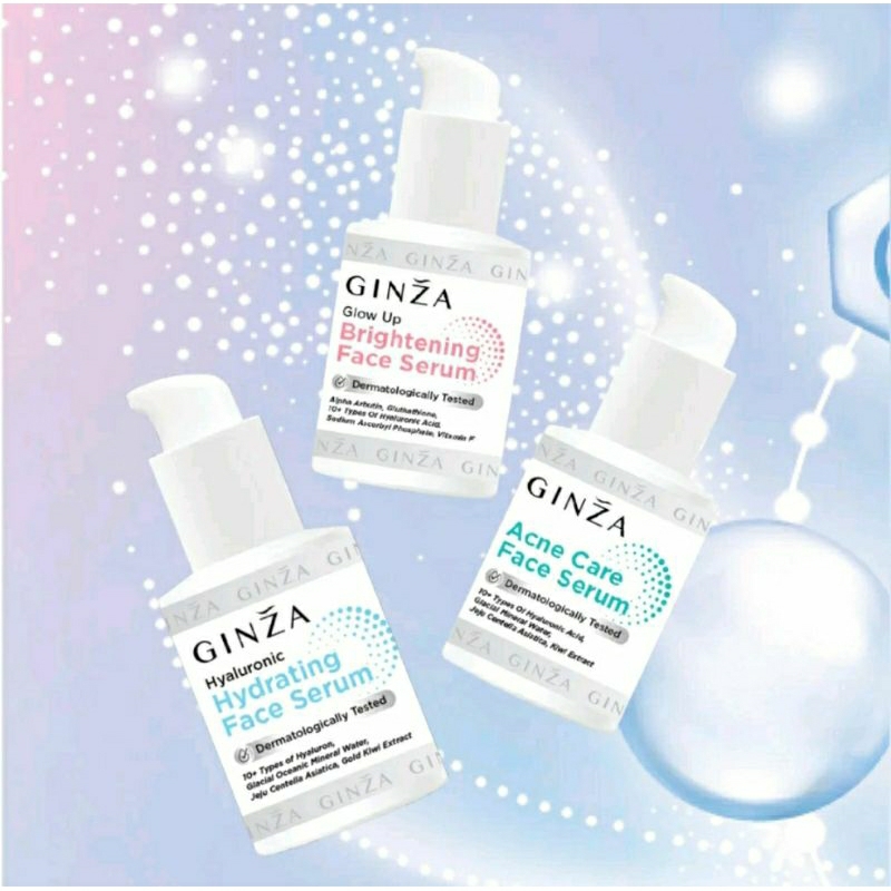 Ginza Face Serum Series | Glow Up Brightening | Hyaluronic Hydrating | Acne Care