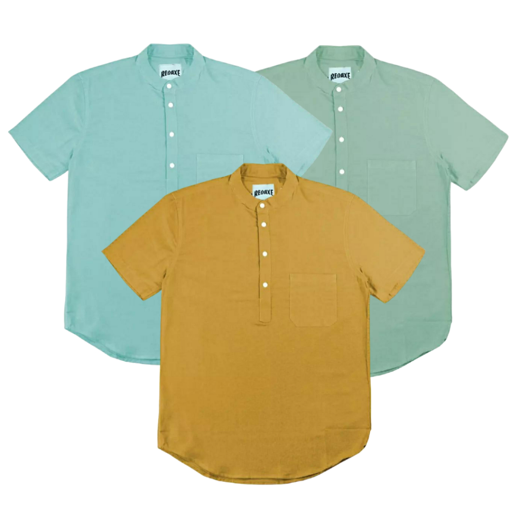 REDAXE - Shirt Short Kurta Redaxe | Kemeja Kurta Distro Pria | Kemeja Kurta Pria