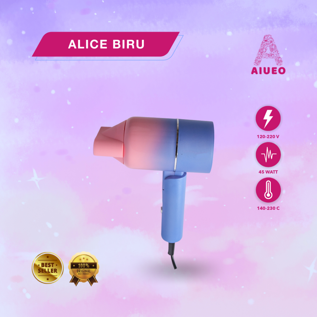 Hair Dryer Mini Low Watt - Pengering Rambut Profesional Salon Alice Drayer Murah | Draiyer Alat pengering Rambut low watt