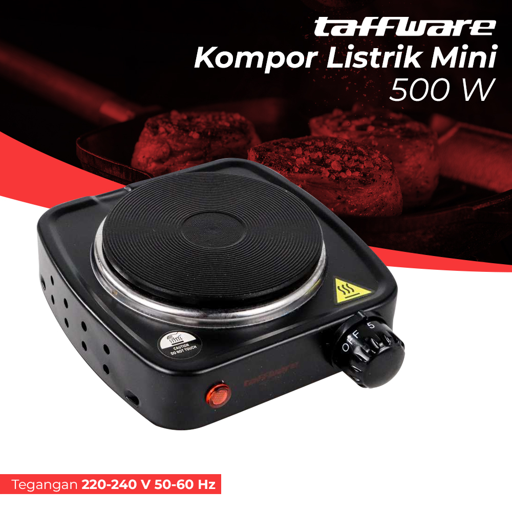 Taffware Kompor Listrik Mini Hot Plate Cooking 500 W  - White