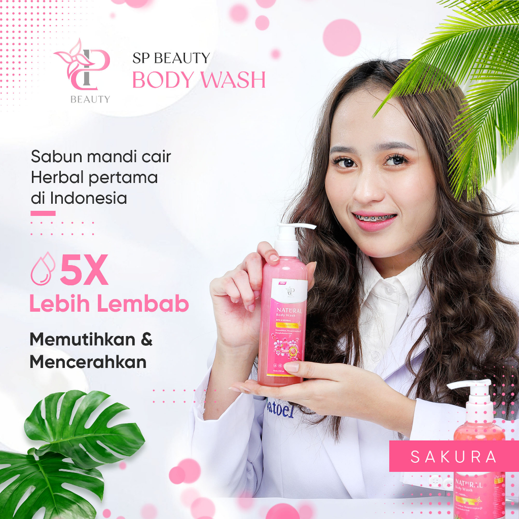 Sp Beauty Body Wash sabun cair herbal 1000ml  Extra vitamin C. A &amp; Collagen. - Sabun mandi cair 1000ml pemutih badan sabun cair pemutih .sabun cair herbal 1liter