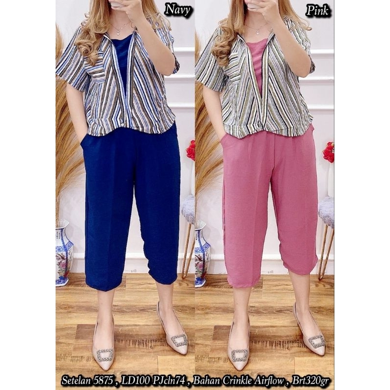 Setelan Crinkle Airflow Premium 5875 Import