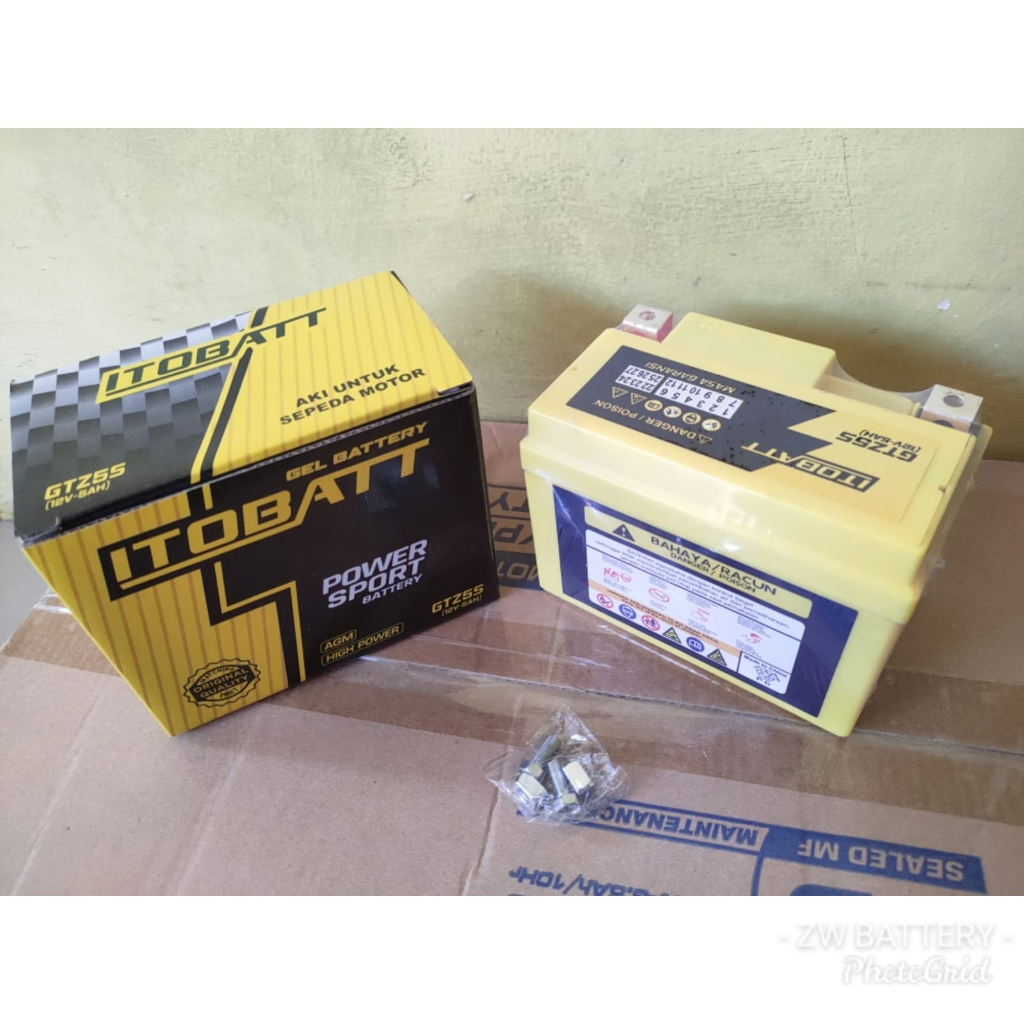 Aki Motor Nex, Address, Hayate, Spin, Skywave, Shogun 125 GTZ5S ITOBATT GEL