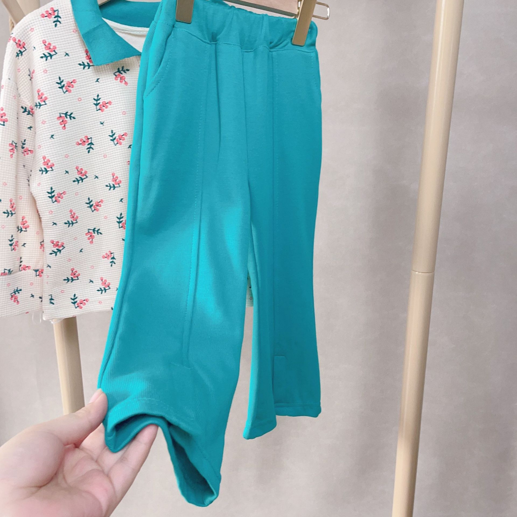 SSP4-Setelan Set Anak Perempuan Panjang Korean + Celana Cutbray Tosca