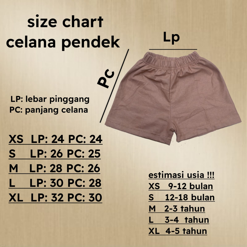 CELANA PENDEK ANAK KATUN LINEN