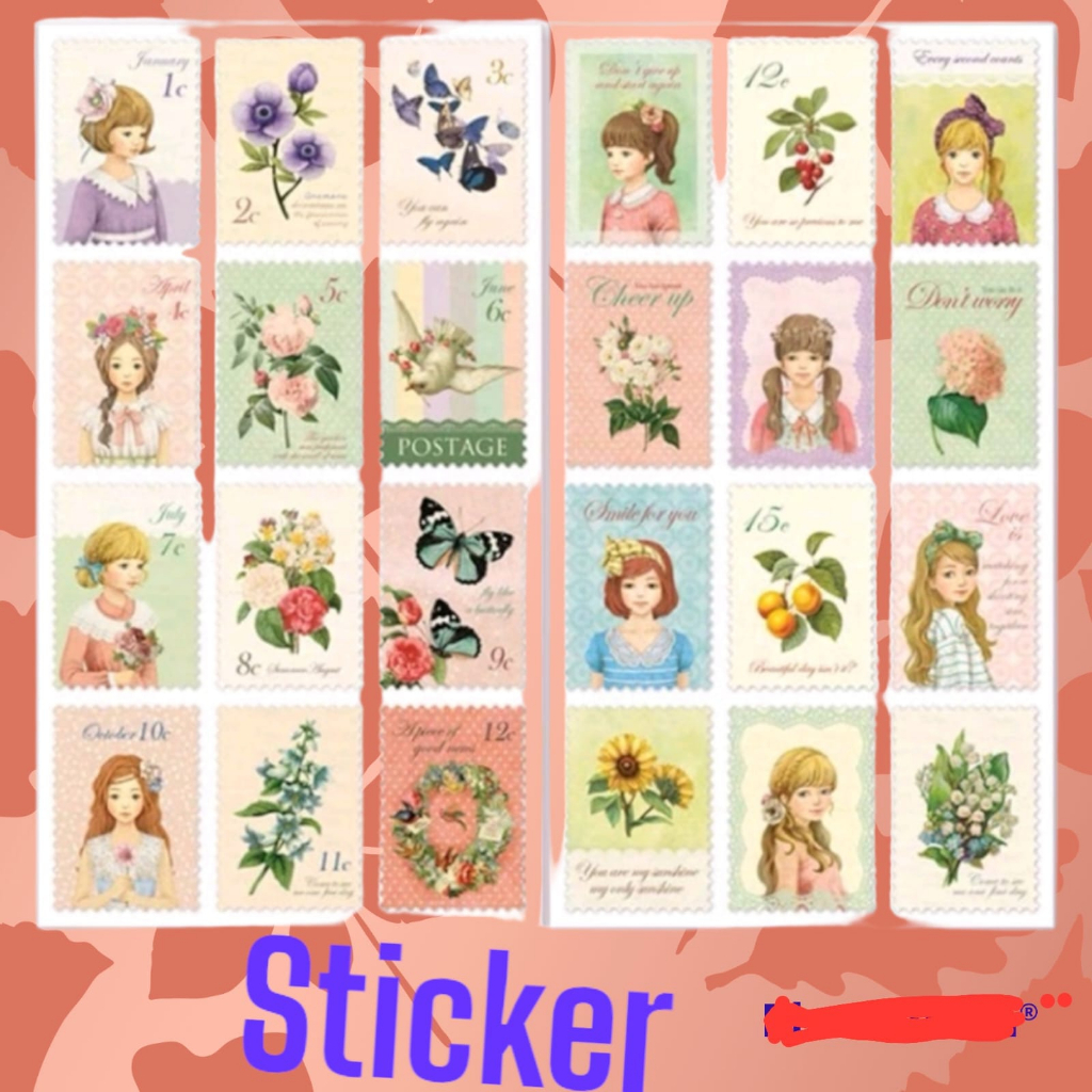 

sticker tema lovely girls petit quality premium jual perpack isi 2lembar