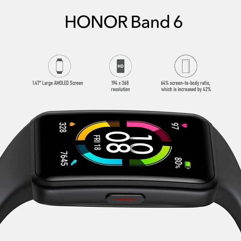 HONOR Band 6 Smart Watch 1.47&quot; AMOLED Display Blood Oxygen Monitoring