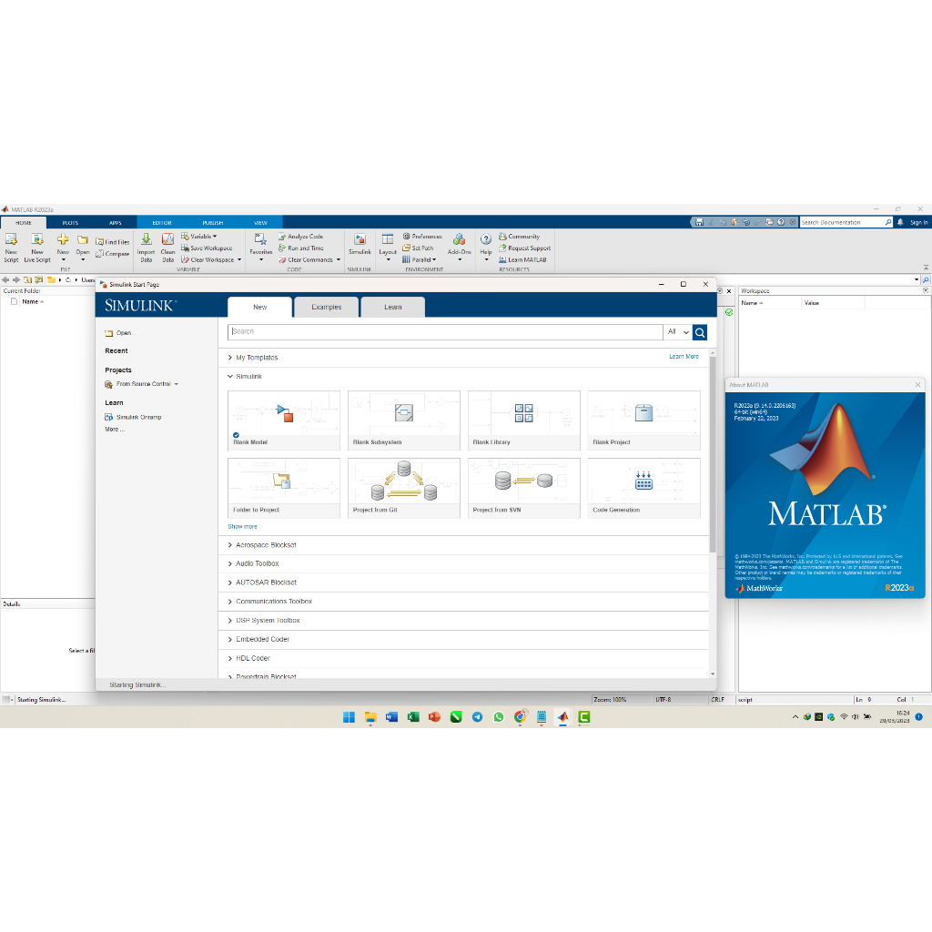 Matlab 2023, 2022, 2021, 2020, 2019, 2018 + simulink + video panduan install Matrix Laboratorium