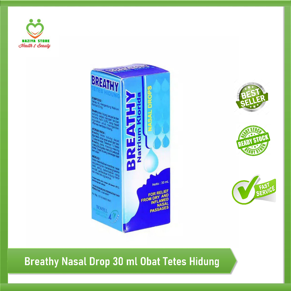 BREATHY TETES HIDUNG BAYI 30 ML/Iritasi hidung/Hidung tersumbat/Pilek