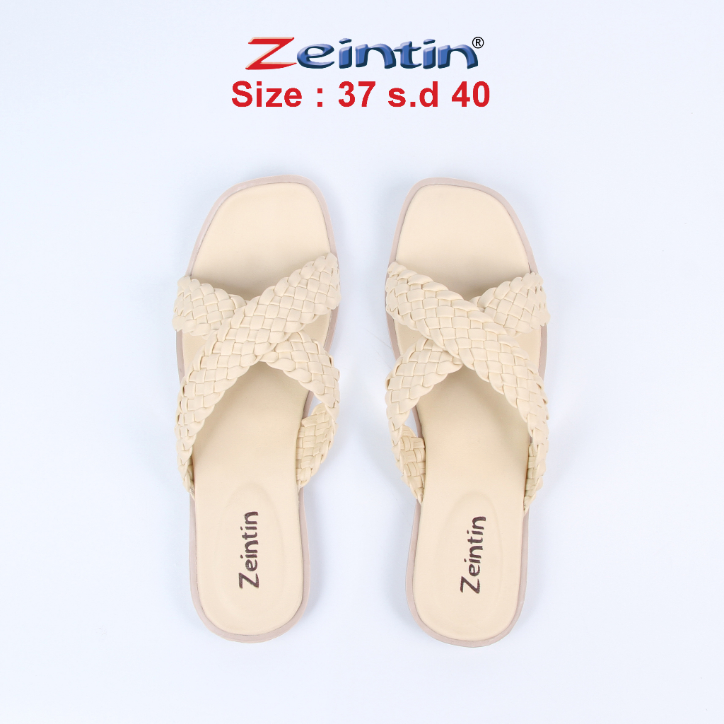 Zeintin - Sandal Wanita Selop Terbaru Sandal Teplek Wanita Bahan Kulit Sintetis SS