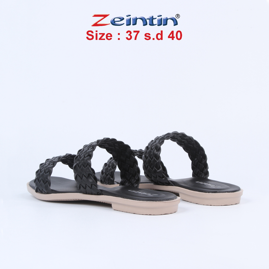 Zeintin - Sandal Wanita Sandal Selop Wanita Model Anyam Bahan Kulit Sintetis Lentur Original Zeintin SS