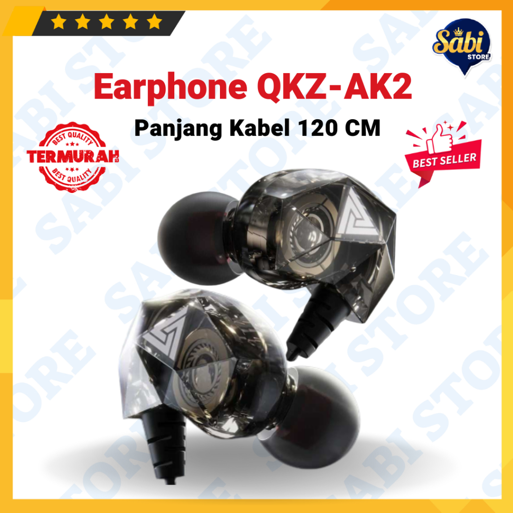 QKZ Earphone Headset In-Ear Heavy Bass Plus Mic - QKZ-AK2