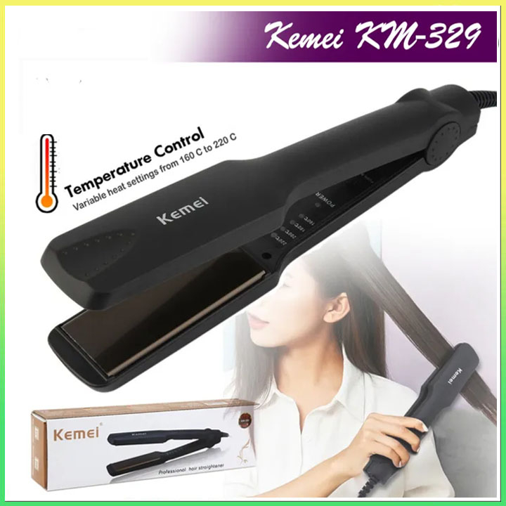 Catok Kemei km-329 profesional// Catok Kemei km-329 profesional pelurus rambut besi datar