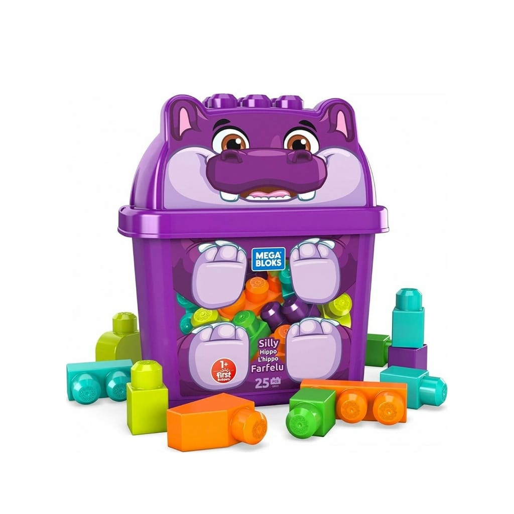 FISHER PRICE (GCT46) MEGA BLOCKS FIRST BUILDER ANIMAL BUCKET / MAINAN BALOK SUSUN / LEGO / BALITA / KADO / MAINAN ANAK