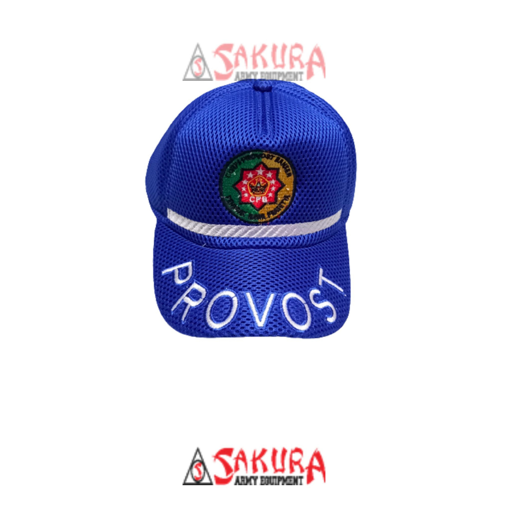 Topi Jaring Provost Banser Biru LIst Putih