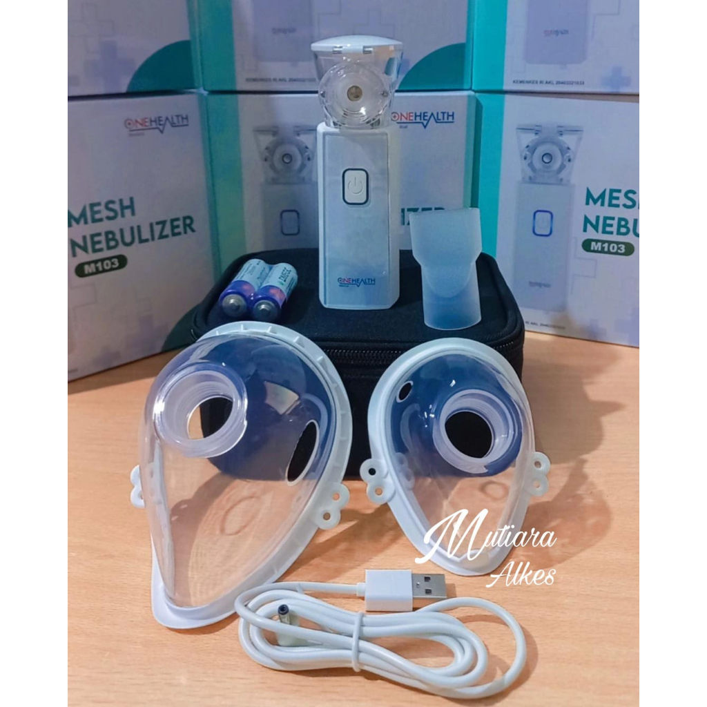 MESH Nebulizer ONEHEALTH M103 Portable / Alat Uap Bantu Pernafasan Asma