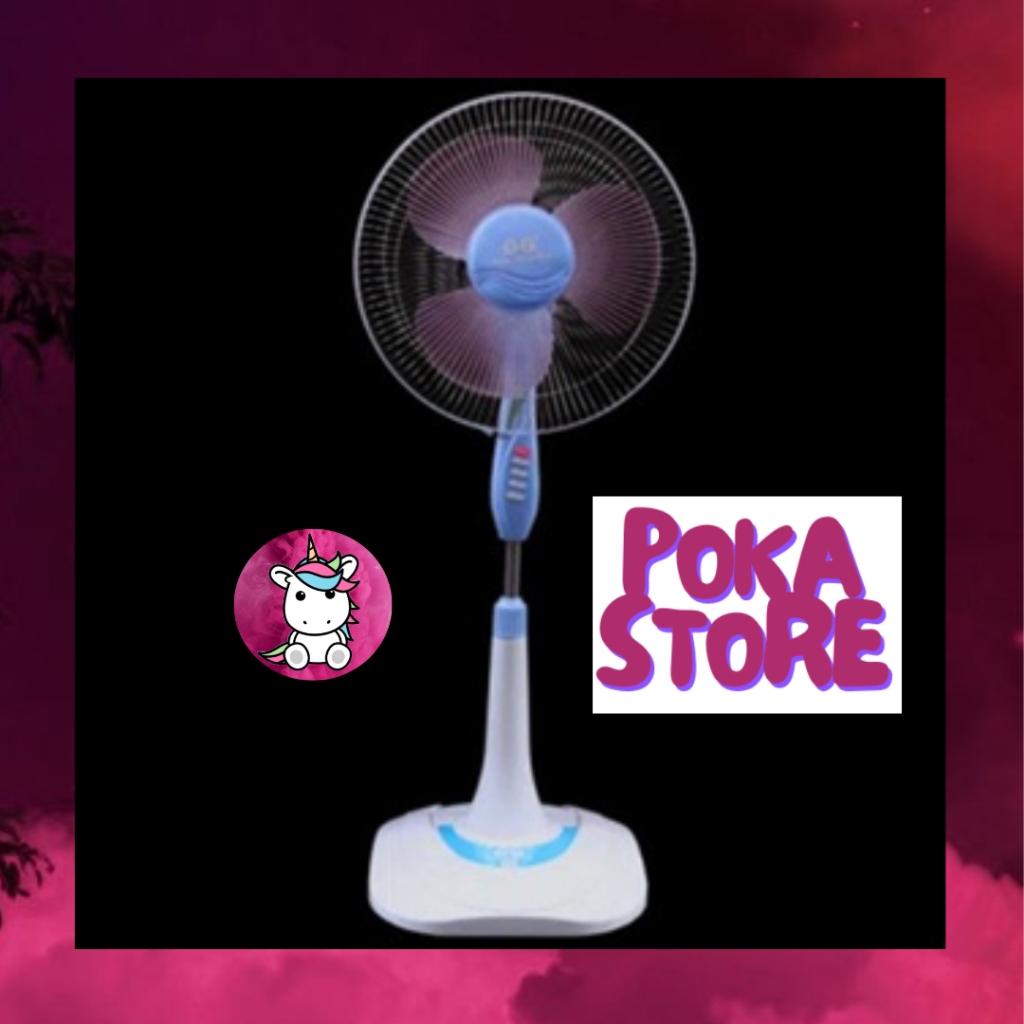 STAND FAN QQ 16 INCH KAKI BULAT - GMM 369