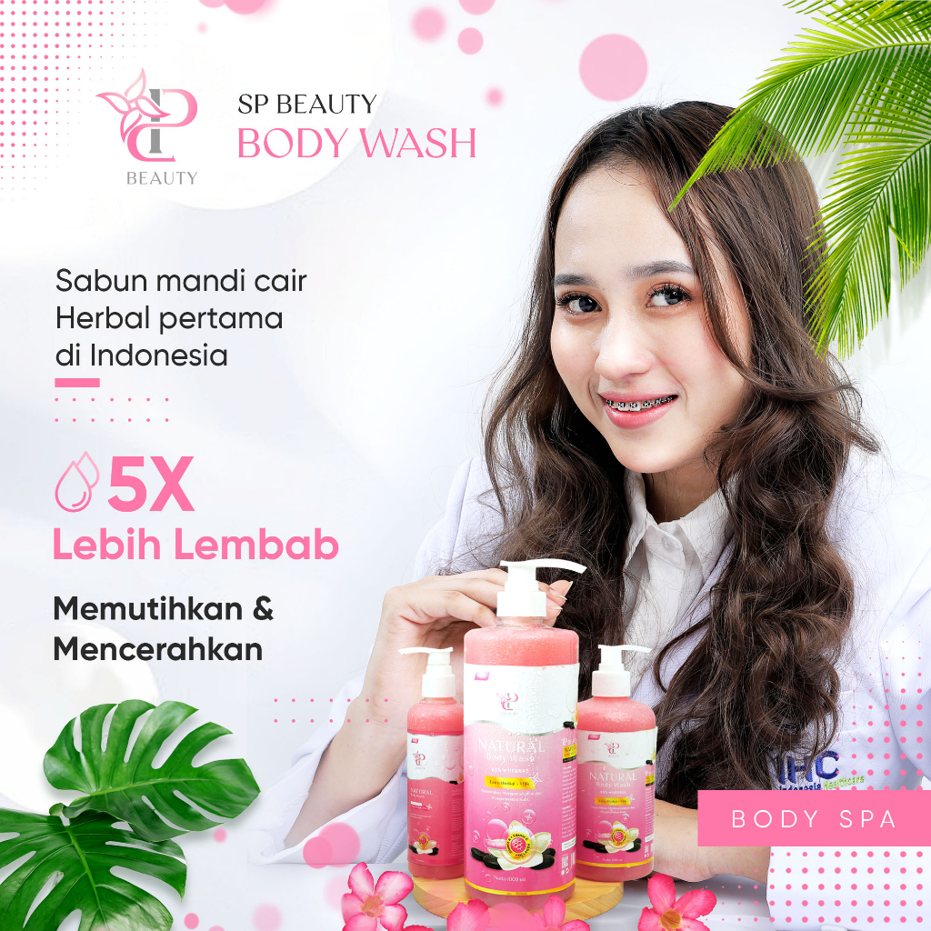 Sp Beauty Body Wash sabun cair herbal 250ml. Extra vitamin C. A &amp; Collagen. - Sabun mandi cair pemutih badan sabun cair pemutih .sabun cair herbal 250ml