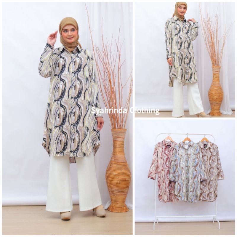 Tunik Kemeja Premium Torry Gelombang Baju Wanita