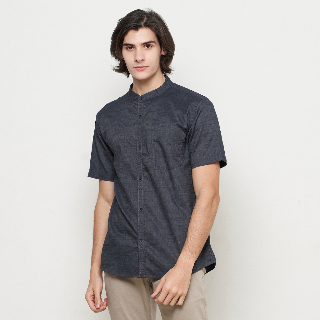 GABRIELLE Kemeja Koko Pria Lengan Pendek Regular Fit BADC169H0223