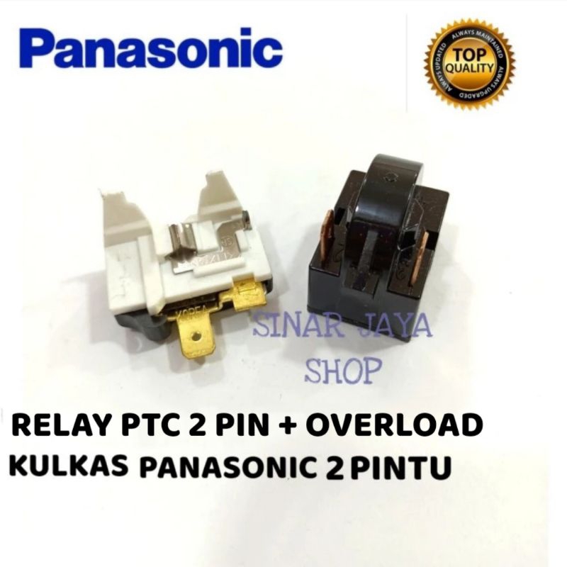 RELAY PTC + OVERLOAD KULKAS PANASONIC 2 PINTU
