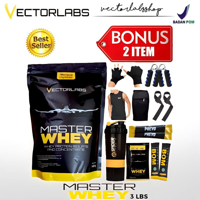 Vectorlabs Master Whey Protein 3 lbs Susu Whey Protein Isolate Concentrate 1,4kg Vector