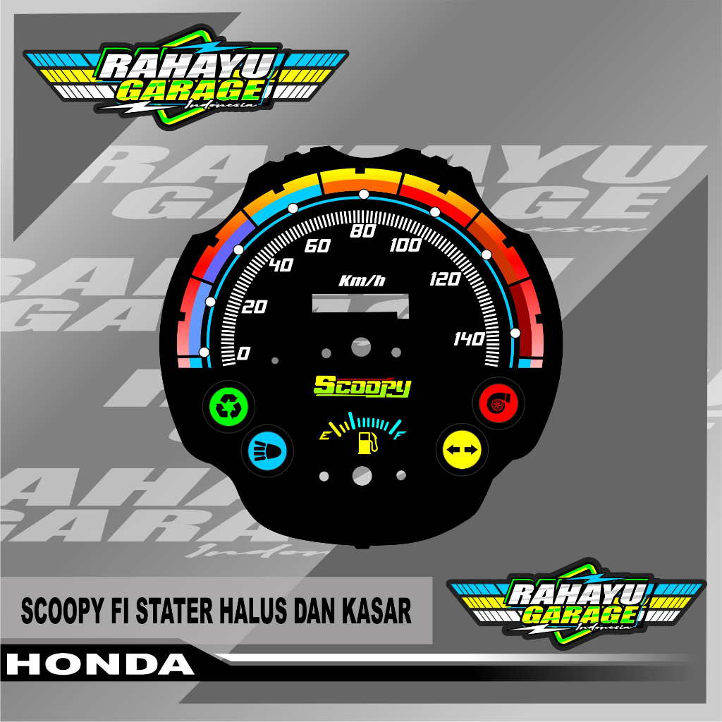 papan speedometer custom scoopy fi panel spido meter scoopy fi
