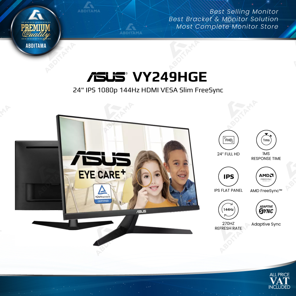 Monitor LED ASUS VY249HGE 24&quot; IPS 1080p 144Hz HDMI VESA Slim FreeSync