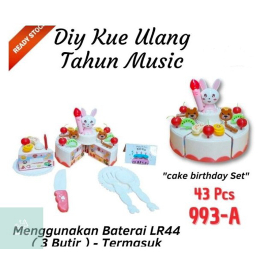 

Jual Mainan Anak DIY Kue Ulang tahun Music Happy Birthday 43PCS 986-1 Berkualitas