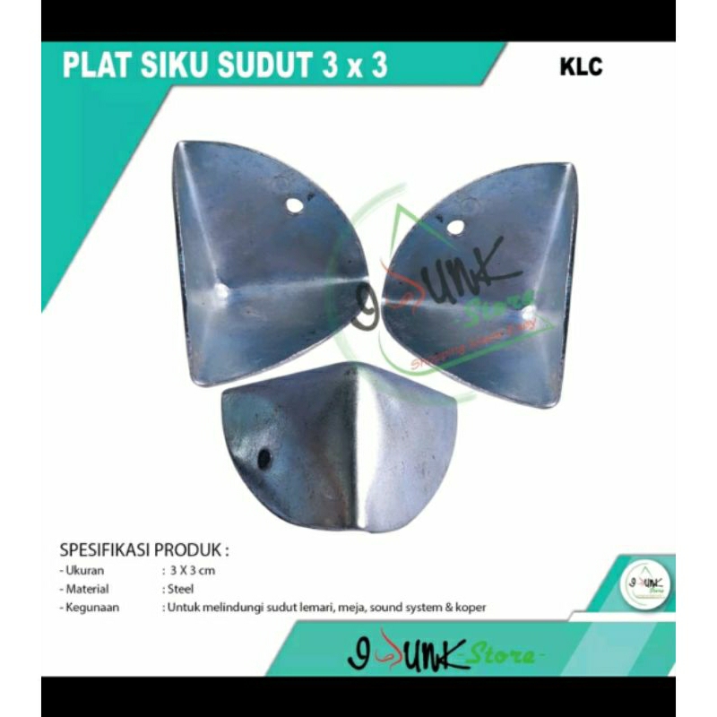 plat siku besi sudut pelindung  sudut meja / ujung lemari kayu/ Uk 3x3