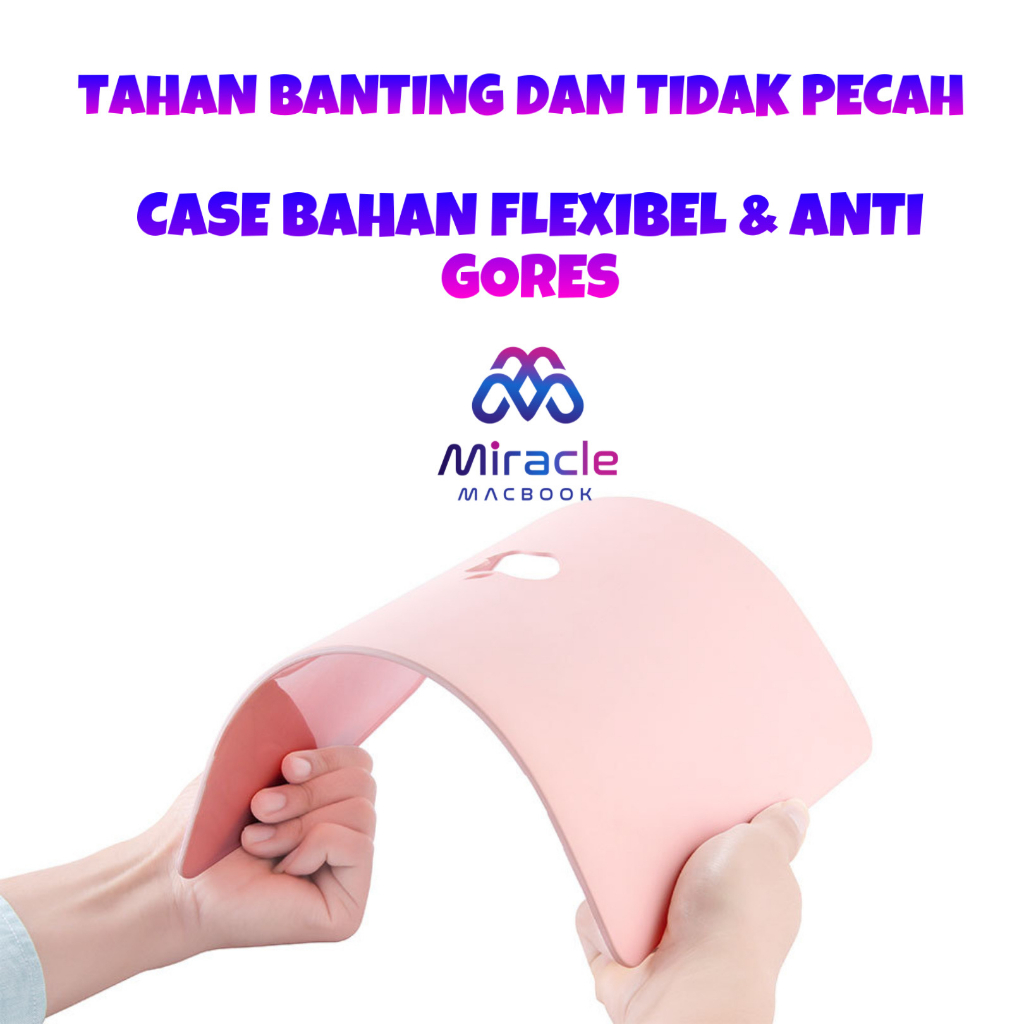 (FREE SILICONE KEYBOARD) Premium Macbook Case Pastel Colourful  With Keyboard Case for Macbook Air Pro Retina M1 M2 2015 - 2022