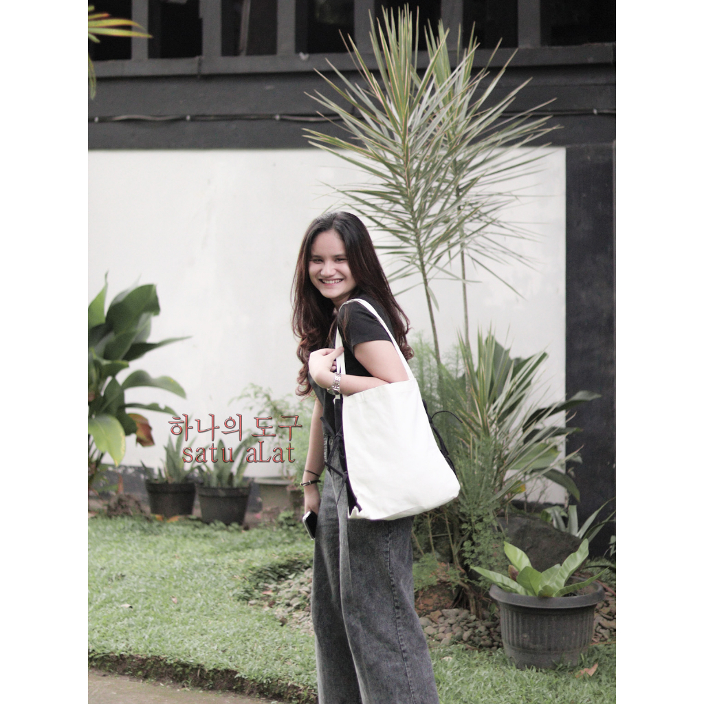 SATU ALAT Tote Bag TALITHA 100% Canvas Premium Tebal Tas Kanvas